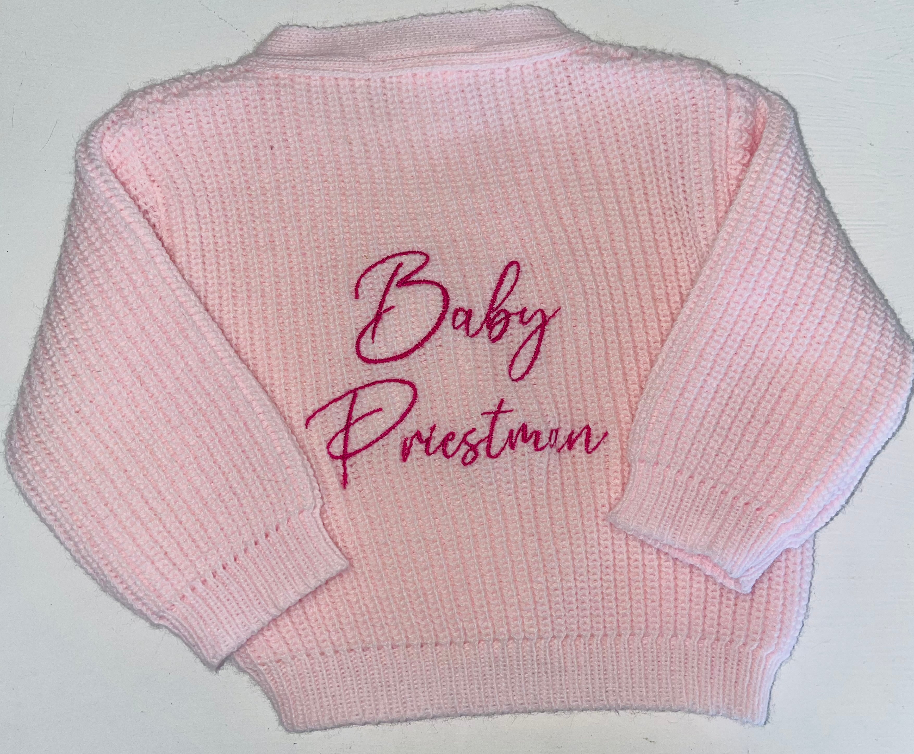 Personalised Baby Knitted Cardigans