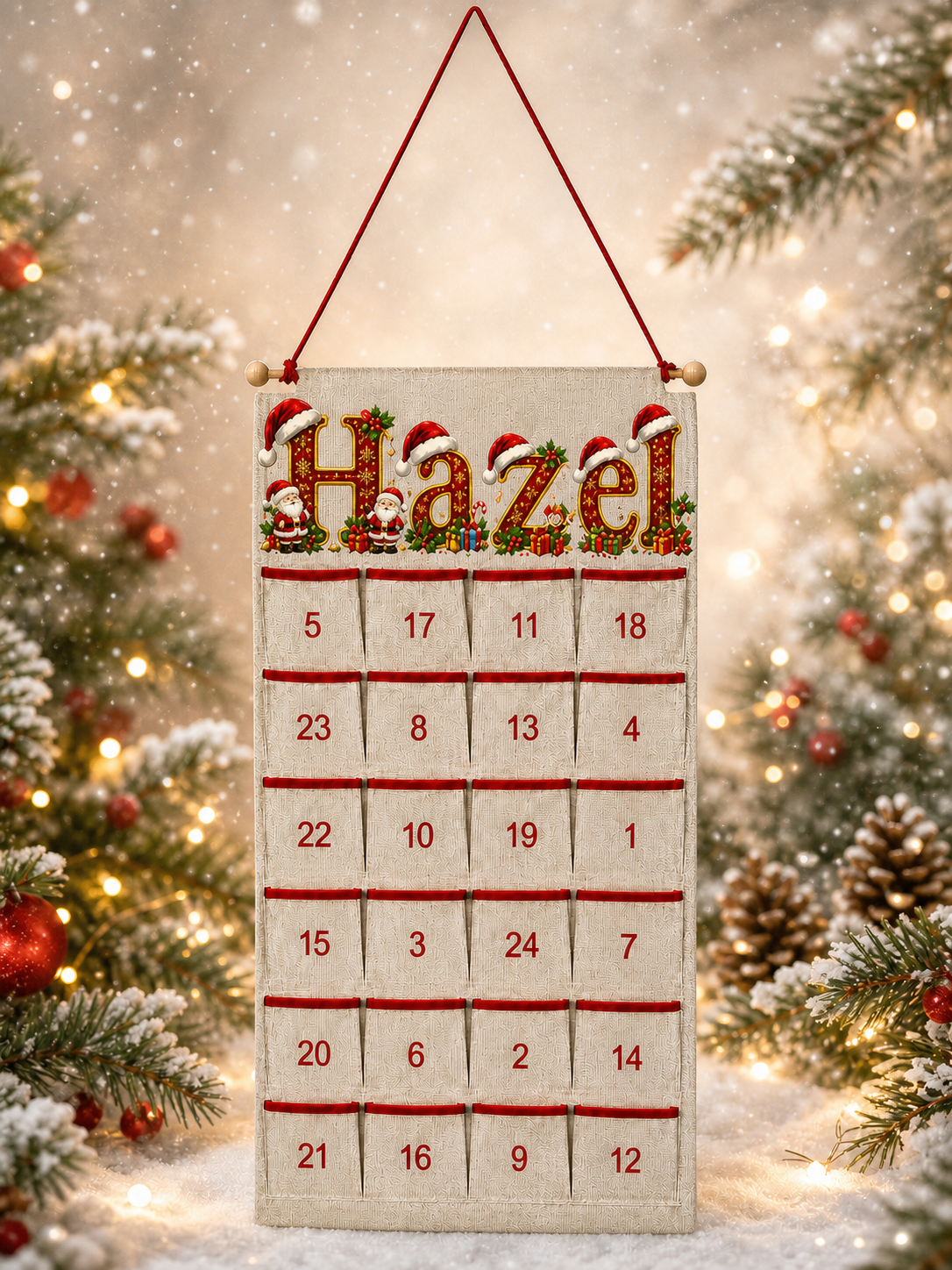 Personalised Christmas Advent Calendar | Festive Countdown Gift