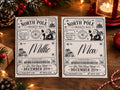 personalised Santa labels 10 4x6 name gift stickers